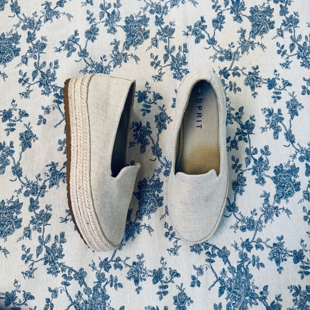 Beige Loafers - Textile Esprit Women's Carina (Used just once) - Picture 8 of 9